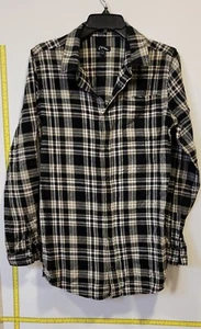 New Art Class Boys Plaid Flannel Shirt Snap Buttons XL (16) Zipper Side - Picture 1 of 9