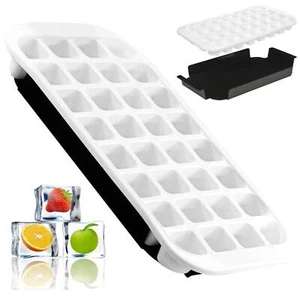Silicone Ice Cube Trays Freezer Ice Cube Mould Easy Release BPA Free 32 Cubes - Picture 1 of 7