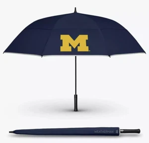 Weatherman University of MICHIGAN Wolverines 68" Large Golf Umbrella w Cover NEW - Picture 1 of 6