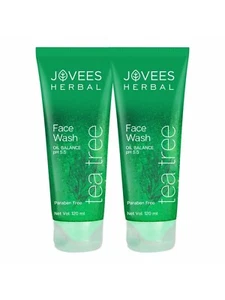 Jovees Herbal Tea Tree Oil Control Face Wash For Pimple & Acne 120 ML(Pack of 2) - Picture 1 of 8
