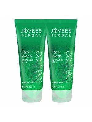Jovees Herbal Tea Tree Oil Control Face Wash For Pimple & Acne 120 ML(Pack of 2) - Image 1 of 4