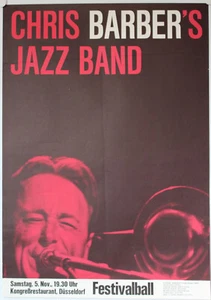 Chris Barber Jazz Band,  Plakat, Poster, Concert, Tour, Konzert, Düsseldorf 1967 - Bild 1 von 2