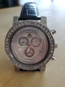 Men's Vintage Techno Master Diamond Chronograph Stainless Steel Watch - Picture 1 of 6