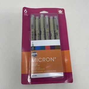 Juego de 6 bolígrafos SAKURA PIGMA MICRON punta #5 (.45 mm) -6 colores surtidos - Imagen 1 de 2