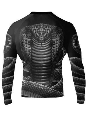Raven Fightwear Men's Cobra BJJ Rash Guard MMA Black/Grey  - Image 1 of 3