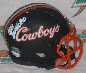 OLLIE GORDON II SIGNIERTER OKLAHOMA STATE COWBOYS SPEED MINIHELM - J.S.A. Cert. - Bild 1 von 4