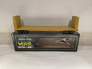 WEAVER 3-RAIL UNION PACIFIC 50’ BULKHEAD FLAT CAR! O SCALE FREIGHT UP FLATCAR - Picture 1 of 1