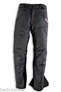 DUCATI DAINESE COMPANY PANTALONI DI PELLE TUBO RADIATORE nero NUOVO - Imagen 1 de 1