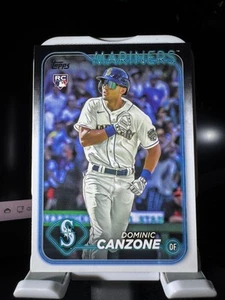 2024 TOPPS SERIES 1 DOMINIC CANZONE #195 Baseball Rookie MARINERS RC - Picture 1 of 2