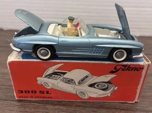 TEKNO 924 MERCEDES BENZ 300SL Blue W/Driver And Box 1/43 Diecast Made In Denmark - Picture 1 of 16