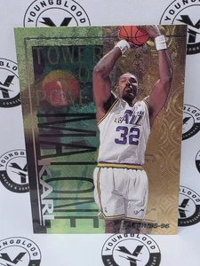 1995-96 Fleer KARL MALONE TOWER OF POWER UTAH JAZZ #2 HOF MVP - Bild 1 von 2