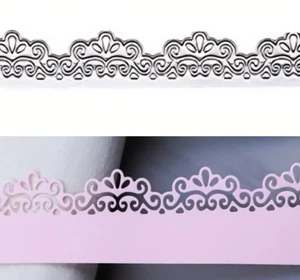 Vintage Lace Edge Border Die Cut Card Making Paper Doily Fancy Cutting Die Cards - Picture 1 of 7