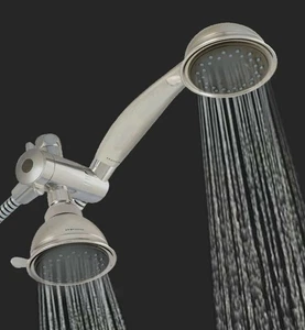 LDR 520 3025CP 3 Function Dual Head Shower Head Showerhead Kit with Hose, Chrome - Picture 1 of 3