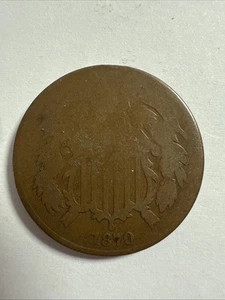 1870 Two Cent Piece #1011 - Picture 1 of 4