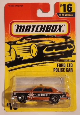 Matchbox Police Sheriff #16 Ford LTD Gold Diecast 1:64 Foto 1 de 2