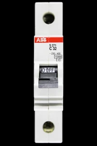 ABB 32 AMP CURVE C 10kA MCB CIRCUIT BREAKER S271 - Picture 1 of 6
