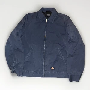 Dickies Eisenhower Work Jacket Navy Blue Medium Tall USA 26x23 - Picture 1 of 4