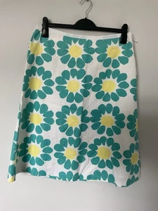 BNWT Laura Ashley Size 14 Linen Mix Floral A-line Skirt - Picture 1 of 6
