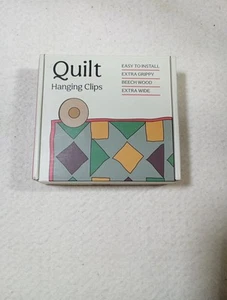 Quilt Hanging Clips Set of 4 NIP Wall Display Grippers Clamp Holders Dark Brown - Picture 1 of 9