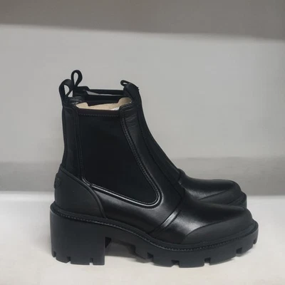 Tory Burch Chelsea Lug Boot Perfect Black Womens Size 9M - Image 1 of 4