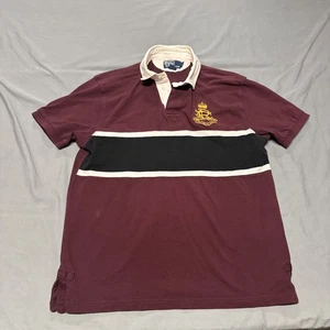 Polo Ralph Lauren Rugby Shirt Mens Large Crest Big Pony Short  Sleeve - Picture 1 of 11