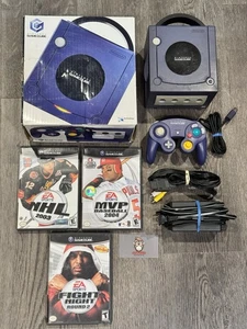 Consola Nintendo GameCube Indigo Paquete con Controlador y Cables + 3 Juegos Probados! - Imagen 1 de 11