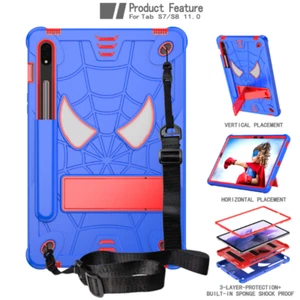 Heavy Duty Shockproof Stand Case Cover For Samsung Galaxy Tab S6 Lite S7 FE S8+ - Picture 1 of 72