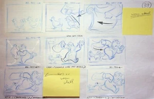 Disney 101 Dalmatians The Series 1997 Hand-drawn Animation Production Storyboard - Picture 1 of 2