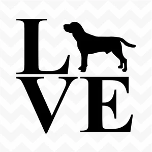 Beagle Love vinyl sticker decal dog pet for home wall window car kennel DIY - Picture 1 of 6