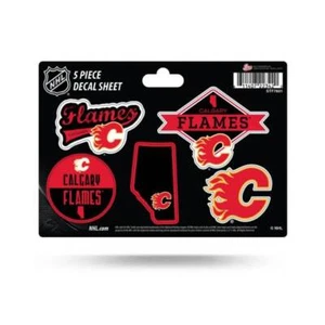 Calgary Flames - 5 Piece Sticker Sheet - Picture 1 of 1