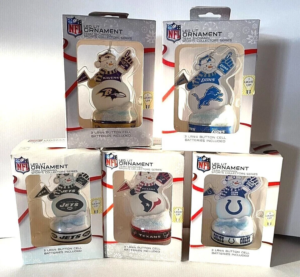 NFL LED Snowman Light Up Christmas Ornament - Image 1 of 1