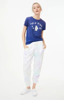 Pantalones deportivos para mujer Polo Ralph Lauren $128 teñidos con corbata nuevos con etiquetas, talla XS Foto 1 de 4