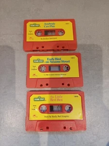 3 Sesame Street Cassettes - LITTLE RED HEN + 2 Vintage Children's Audio Tape - Picture 1 of 2