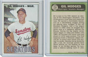 1967 Topps Baseball, #228 Gil Hodges, Washington Senators - Bild 1 von 1