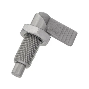 Lever Locking Indexing Spring Plunger M10 x 6mm Stainless Steel Pin Bolt Thread - Bild 1 von 6