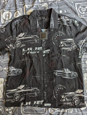 Camisa HUF Drop Top Coche Abotonada Cuadros Hombre Talla Mediana Foto 1 de 3