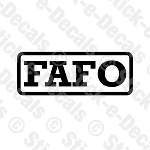 FAFO F* Around Find Out 2nd Amendment Molon Labe Sticker Gun Rights Vinyl Decal - Picture 1 of 7
