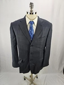 Pal Zileri Herren Grau Wolle Kaschmir Mischung Fensterscheibe Blazer Jacke 42R - Bild 1 von 9