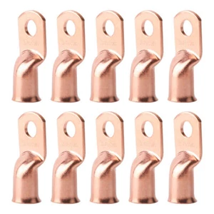 3/8" Stud Ring Cable Lug Crimp Copper Terminals Power Ground Wire 10x 3/0 Ga AWG - Picture 1 of 6