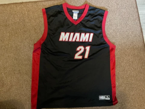 Adidas NBA Miami Heat #21 Hassan Whiteside Mens Size XL Swingman Jersey Cover