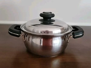 Stainless Steel 3 Ply Saucepan Induction Pot Tri-ply Japan 2 Handles Sori Yanagi - Picture 1 of 7
