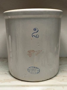 Farmhouse Antique Crock RED WING 2 GALLON 1920's 1930's Granny Core Primitive - Picture 1 of 21