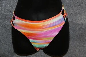 BIKINI UNTERTEIL SLIP GRÖSSE 38 VON ESPRIT BUNT GESTREIFT SEITLICH BÄNDCHEN - Picture 1 of 2