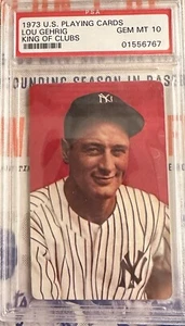 FINAL PRICE DROP: LOU GEHRIG ‘73 US Playing Card (King of CLUBS), Gem 💎 Mint 10 - Bild 1 von 2