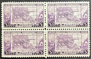 US 1936 Scott # 783 - Block of 4 MNH OG - Oregon Territory - Picture 1 of 2
