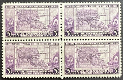 US 1936 Scott # 783 - Block of 4 MNH OG - Oregon Territory - Image 1 of 2