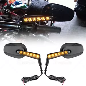 For Harley V-Rod VRod Muscle VRSCF Motorcycle Side Mirrors With LED Turn Signals - Picture 1 of 9