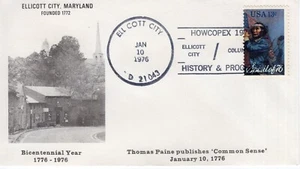 ELLICOTT CITY BICENTENNIAL YEAR, ELLICOTT CITY, MD 1976 FDC18884 - Picture 1 of 1