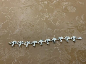 Vintage Angel 925 Sterling Silver Bracelet 7.5 Inches - Picture 1 of 5