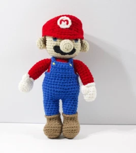 Super Mario 9.5in Knitted Stuffed Handmade Plush Figure - Picture 1 of 5